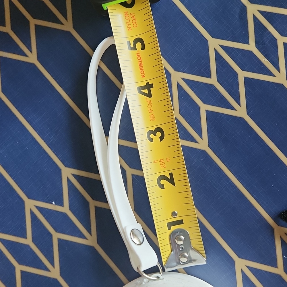 Versus Versace Textured White Round Wristlet Case Only - Picture 8 of 14